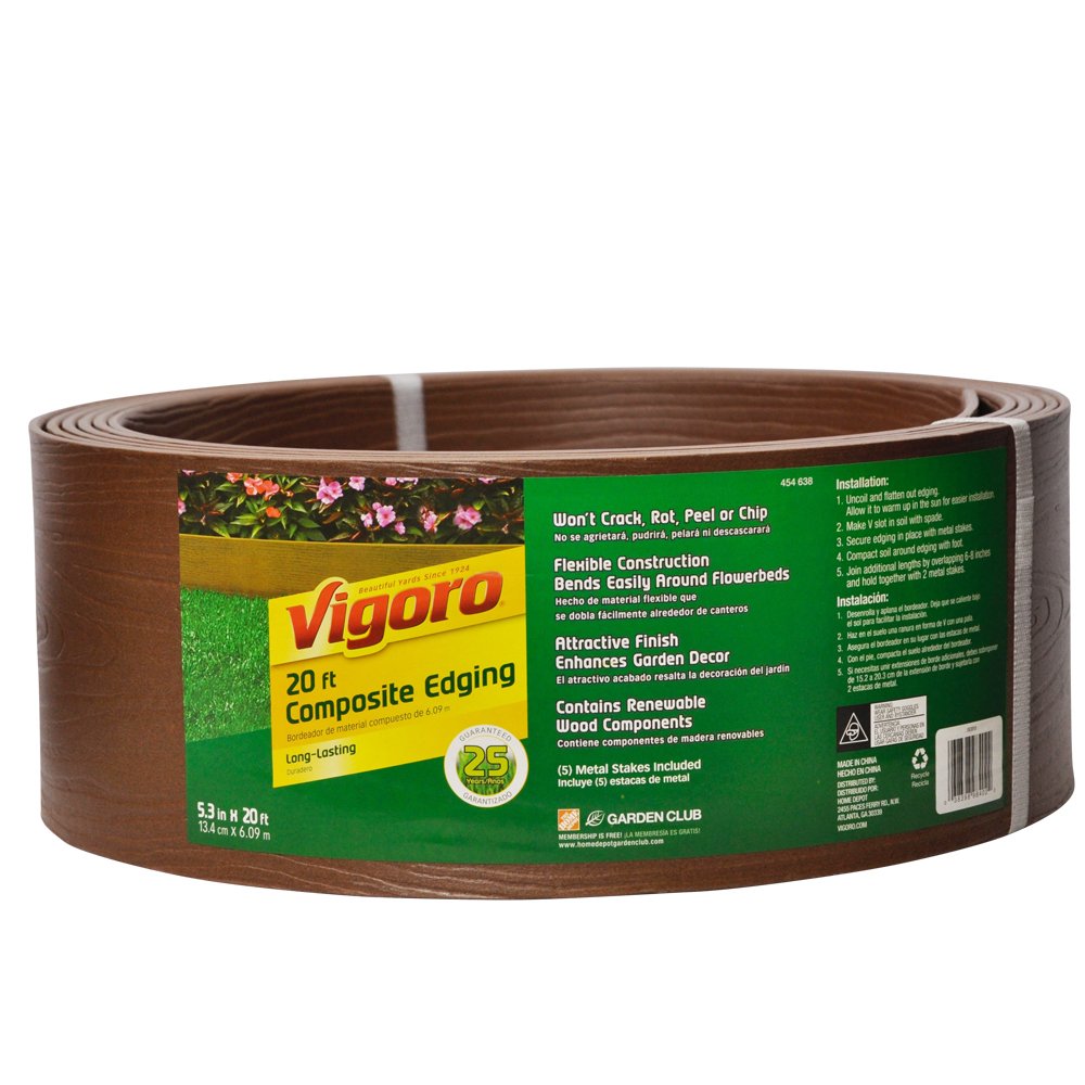 Buy Vigoro 8402V Composite Landscape Edging, 5by 20 Foot, Brown Online at desertcartUAE