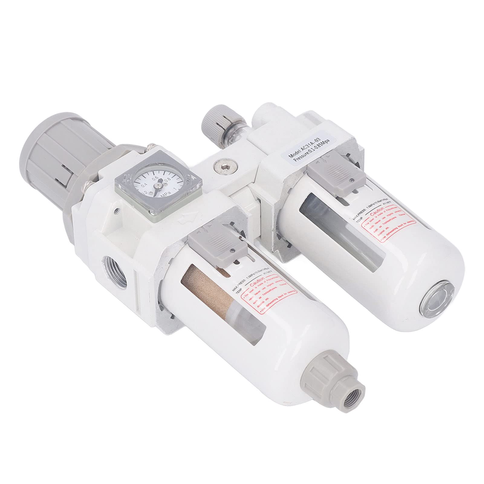 Regulador de presión de aire con filtro separador de aceite y agua, regulador de filtro de aire comprimido G3/8", válvula de control de de secado ajustable para