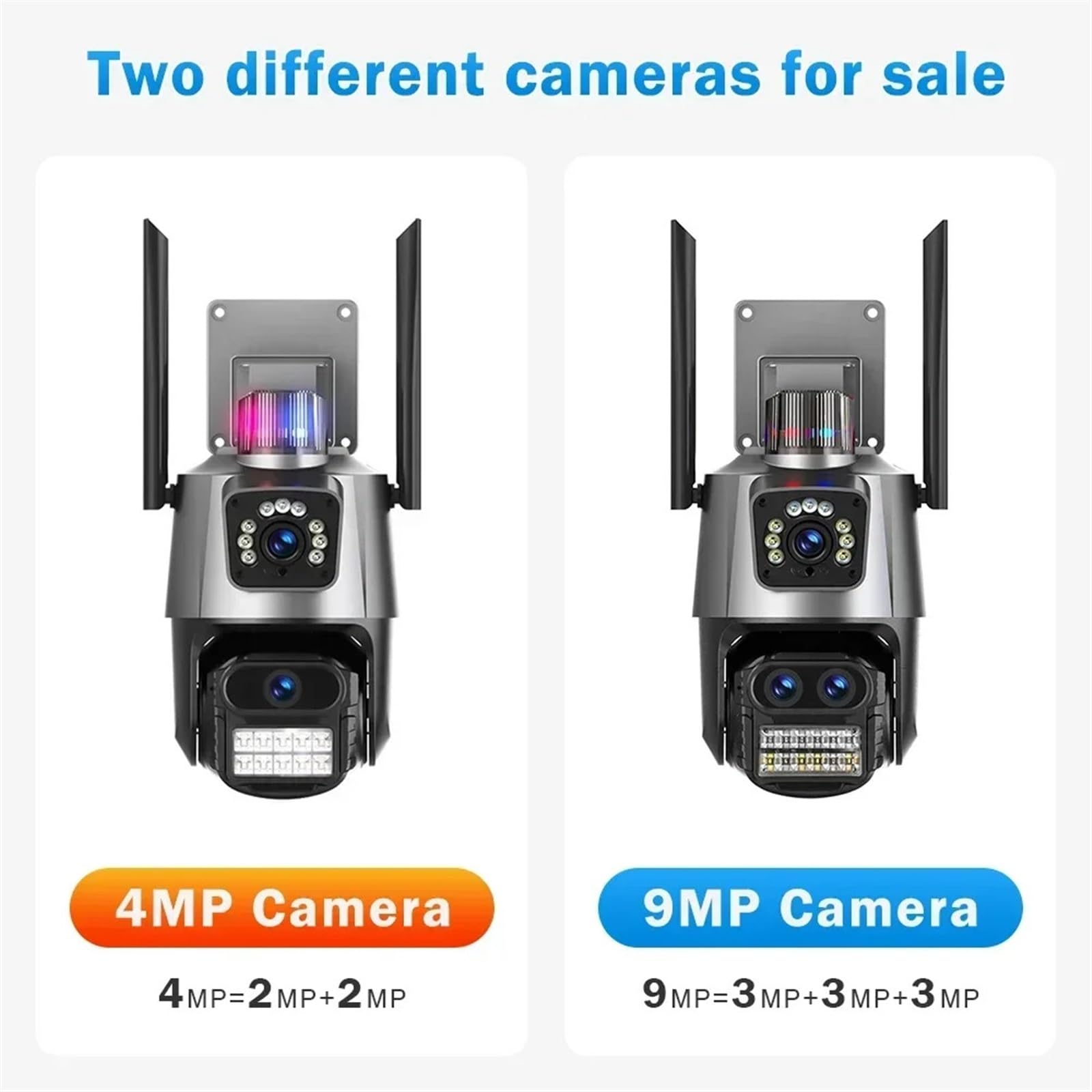 Kamera 9MP Z Trzema Obiektywami IP 8X Zoom Camera Nadzór Wideo Zewnętrzny Podwójny Ekran Kamera Bezpieczeństwa Automatyczne Śledzenie Nadzór Wideo(9MP Camera With 128G)