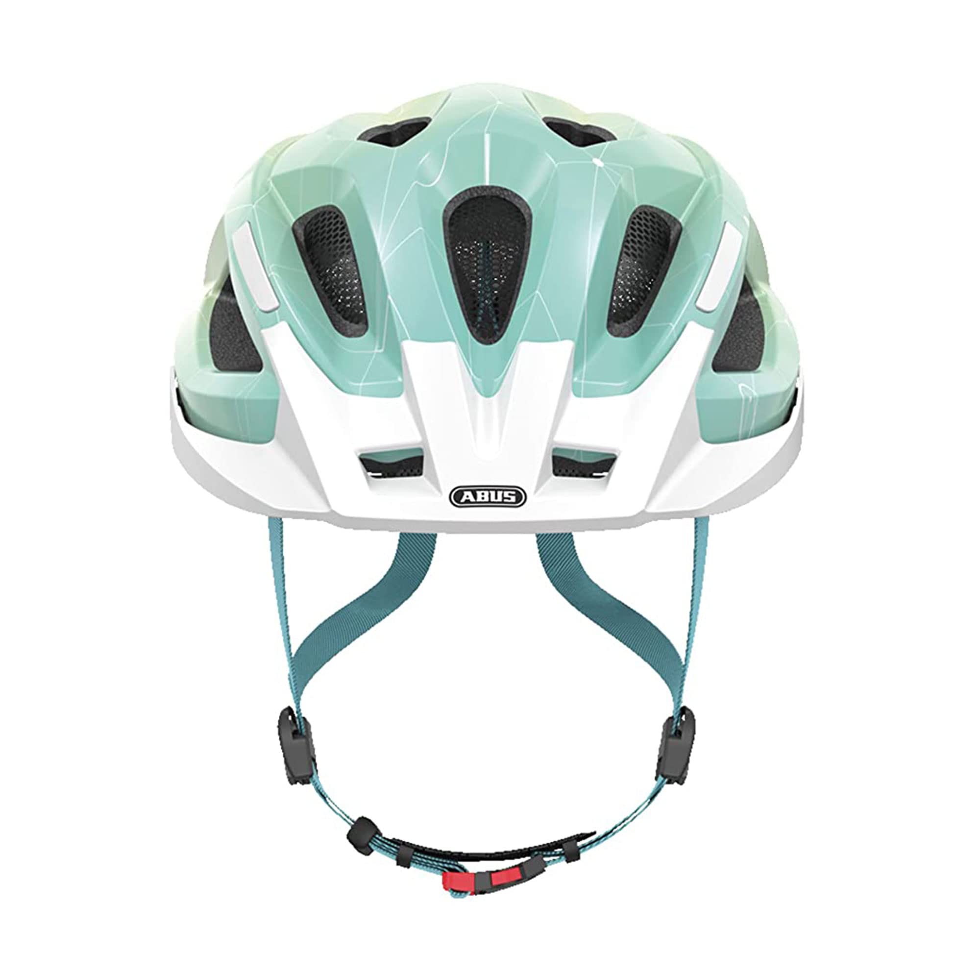 ABUS Kask Rowerowy Aduro 2.0 z Oświetleniem, Jasnon./Pomarań., Rozm. S | Sportowy kask miejski, In-Mold EPS i poliwęglan, dobra wentylacja, odblaski