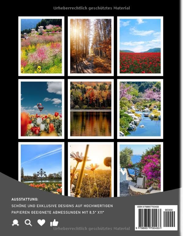 Miniatura 2 de VIER JAHRESZEITEN Fotobuch Frisches und warmes Wetter in der Natur für jeden, der Dekoration liebt 40+ Seiten hochwertige Bilder zur Entspannung