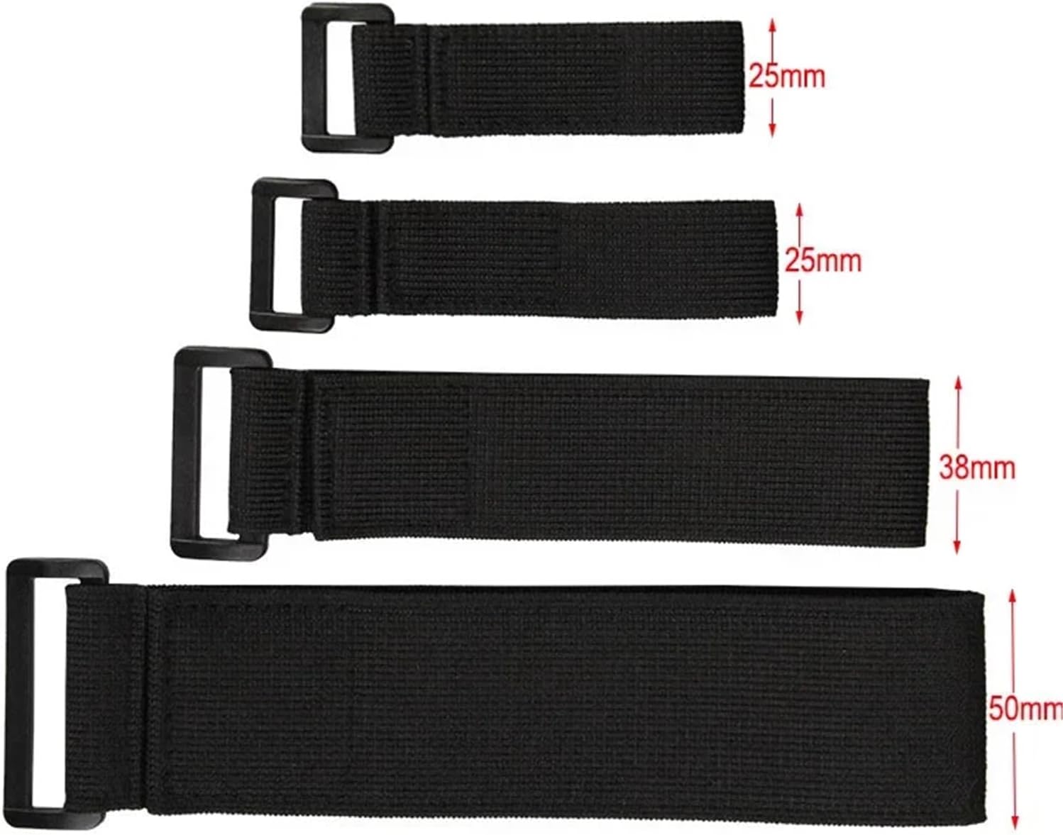 Hook and Loop Straps 50PCS Elastic Reverse Buckle Nylon Magic Elastic Band Hook Loop Cable Straps Fastener Tape Sticky Hook Adhesive(50x400MM)