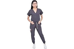 Gray Scrubs Set for Women Joggers