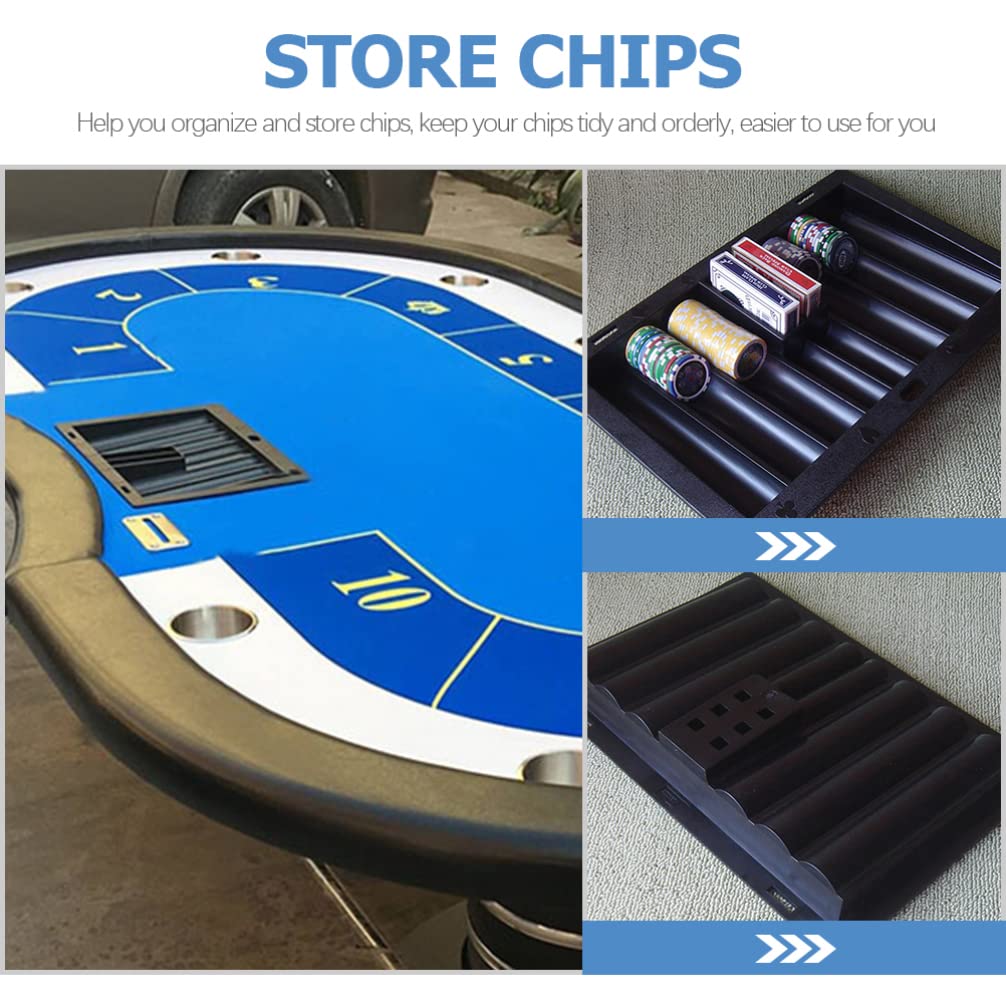 BESPORTBLE 2pièces Plateau à Jetons De Poker Plastique Plateau De Rangement pour Jetons De Table Plateaux Porte-jetons