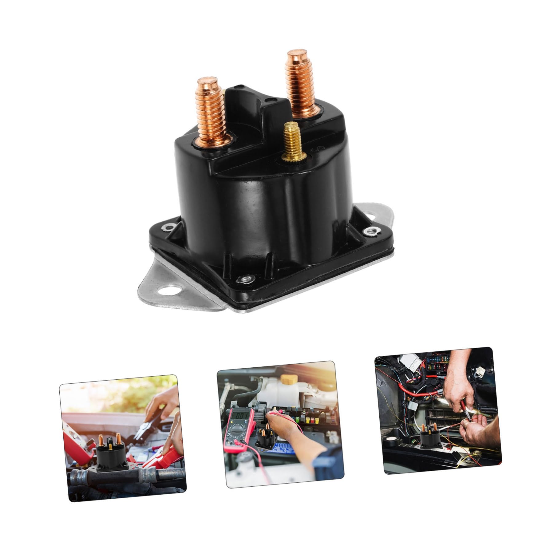 Mikinona 12V Winch Relay Solenoid Contactor Terminal Switch for ATV Utv High Performance Motor Reversing Solenoid Relay Easy Installation Reliable Control Enhanced Work Efficiency