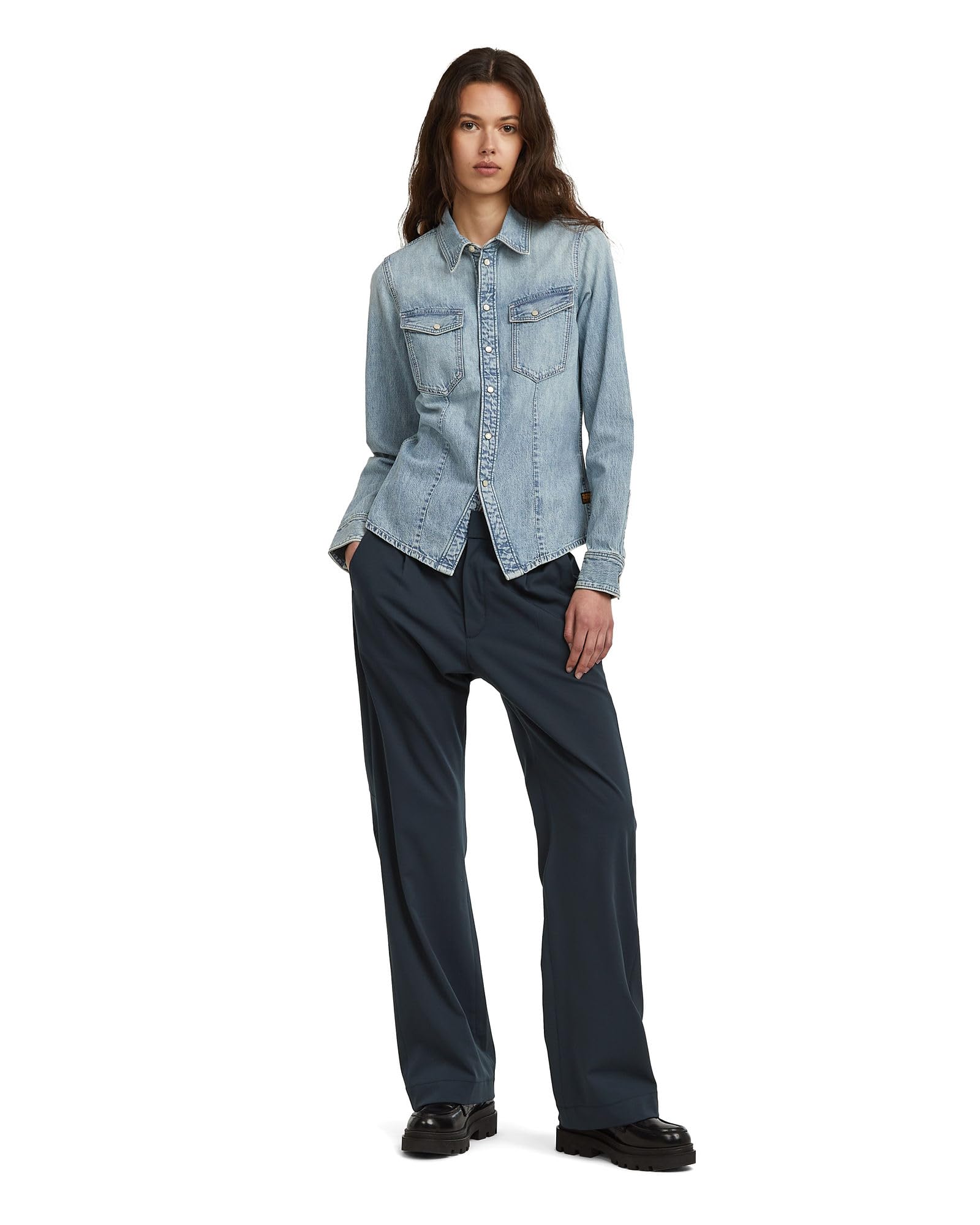 G-STAR Damen Kick Slim Shirt ls wmn