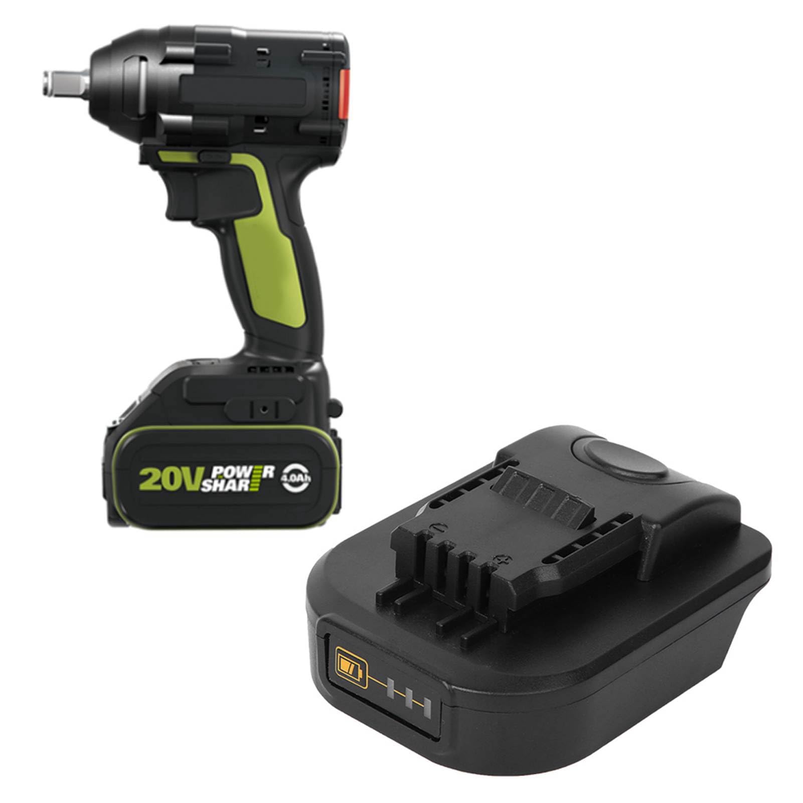 Adaptador de batería GRCFUMO, Base de Adaptador de alimentación de batería, Adaptador de Cargador Convertido de 18V para Accesorios de Herramientas eléctricas de 20V y 4 Pines