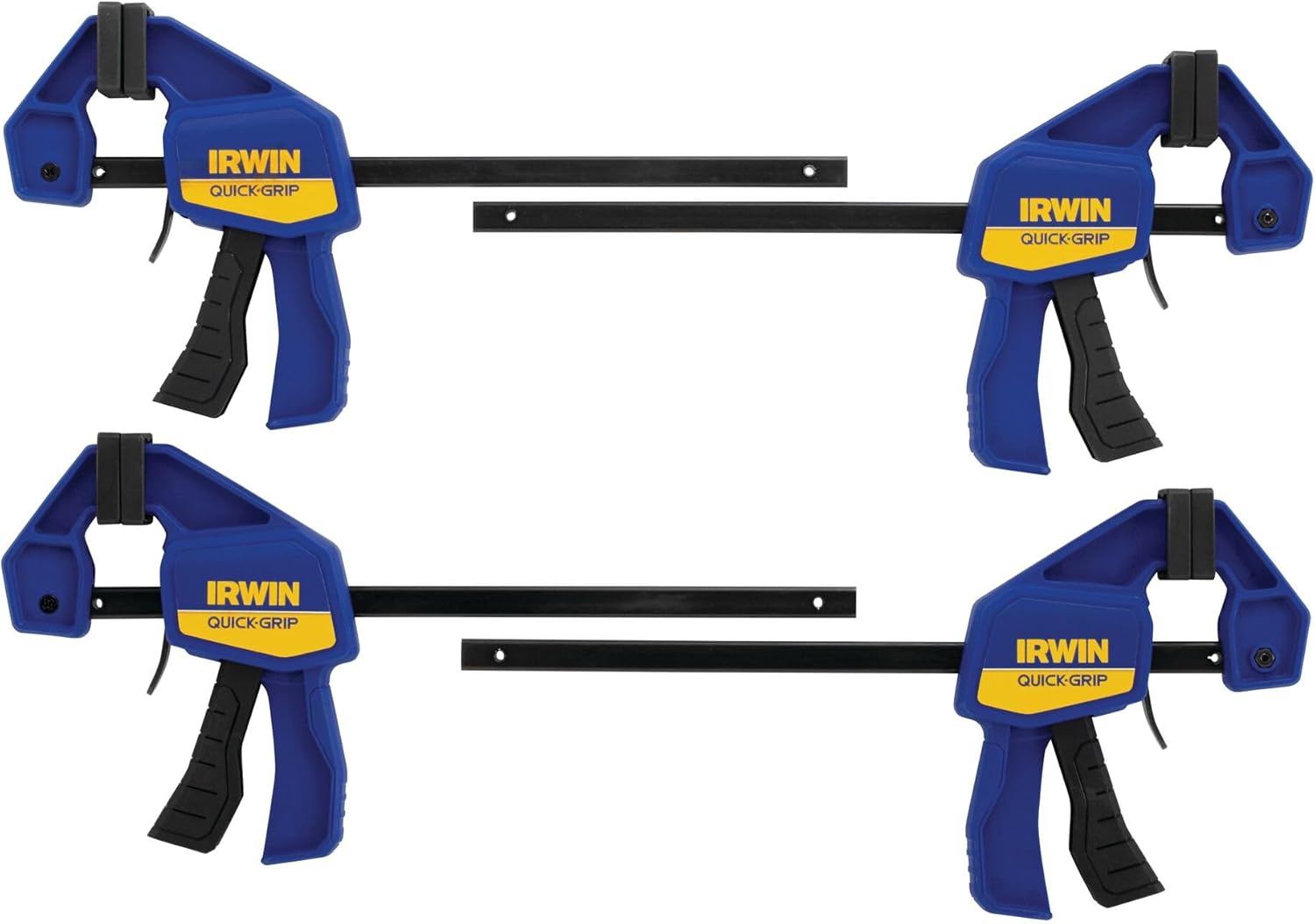Product image of IRWIN QUICK-GRIP 1964758 One-Handed Mini Bar Clamp 4 Pack, 6"