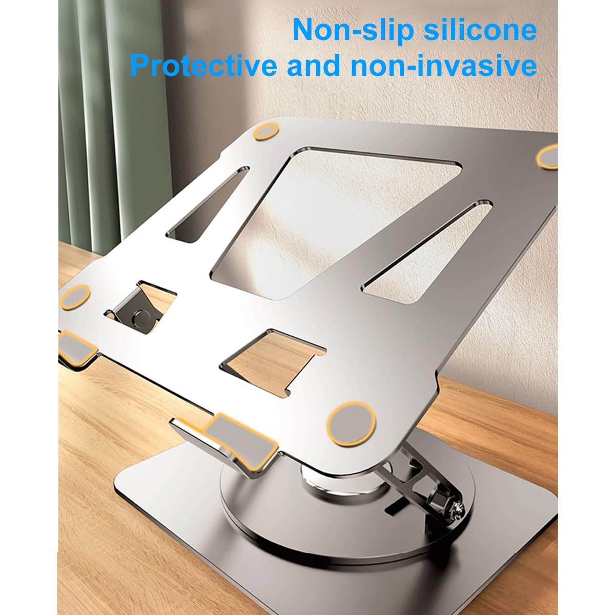 Supporto ergonomico per laptop, supporto pieghevole regolabile per notebook, forte supporto compatibile con dispositivi da 10-17 pollici, sfiato di calore per un migliore flusso d'aria