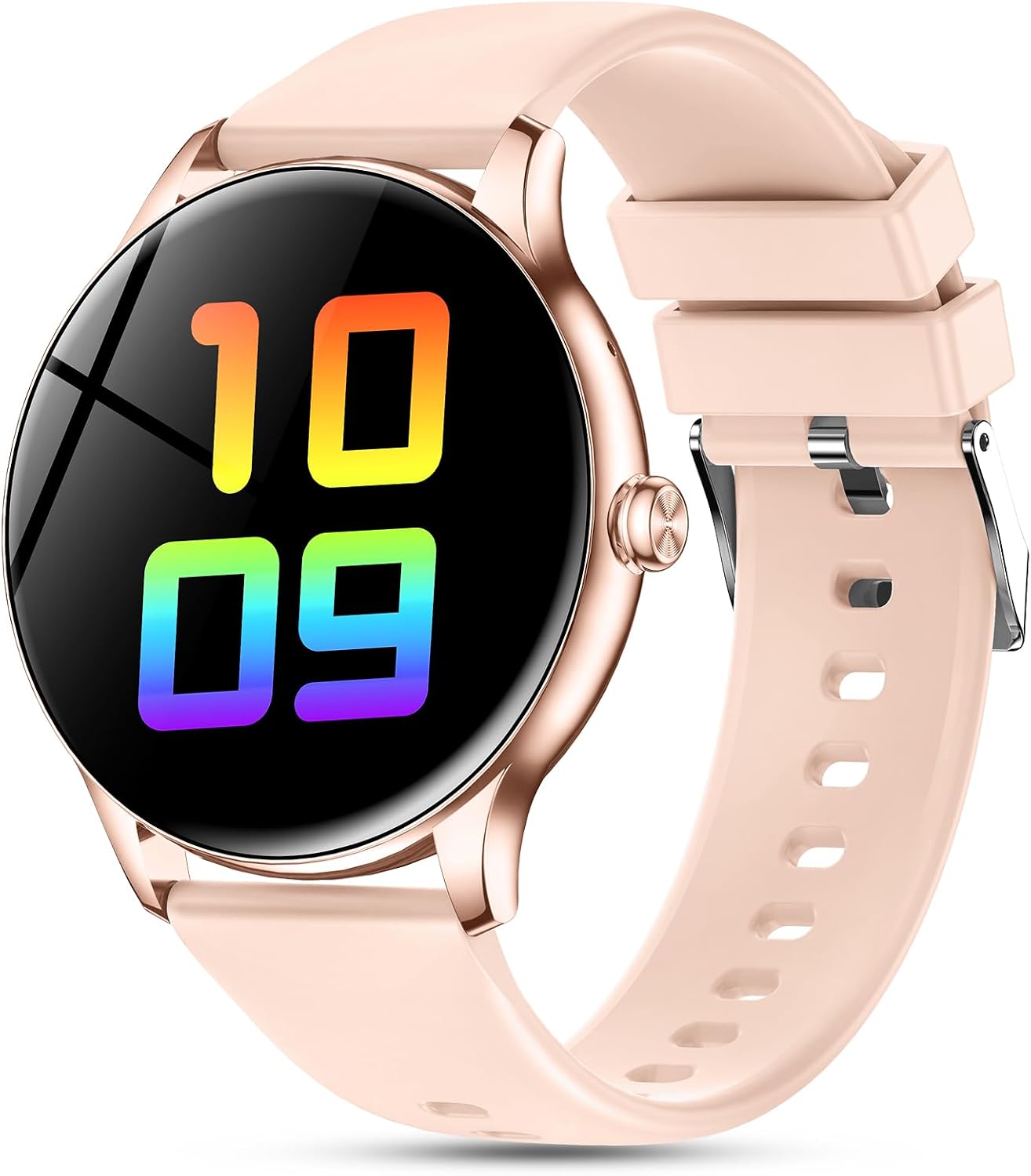 Elegante Smartwatch Damen mit Telefonfunktion, 1,39" Zoll Voll Touch Screen Fitness Tracker, 120+ Sportmodi, IP68 Wasserdicht Smart Watch mit Herzfrequenz, SpO2, Schlafmonitor für iOS Android, Pink
 – Amazon Angebot