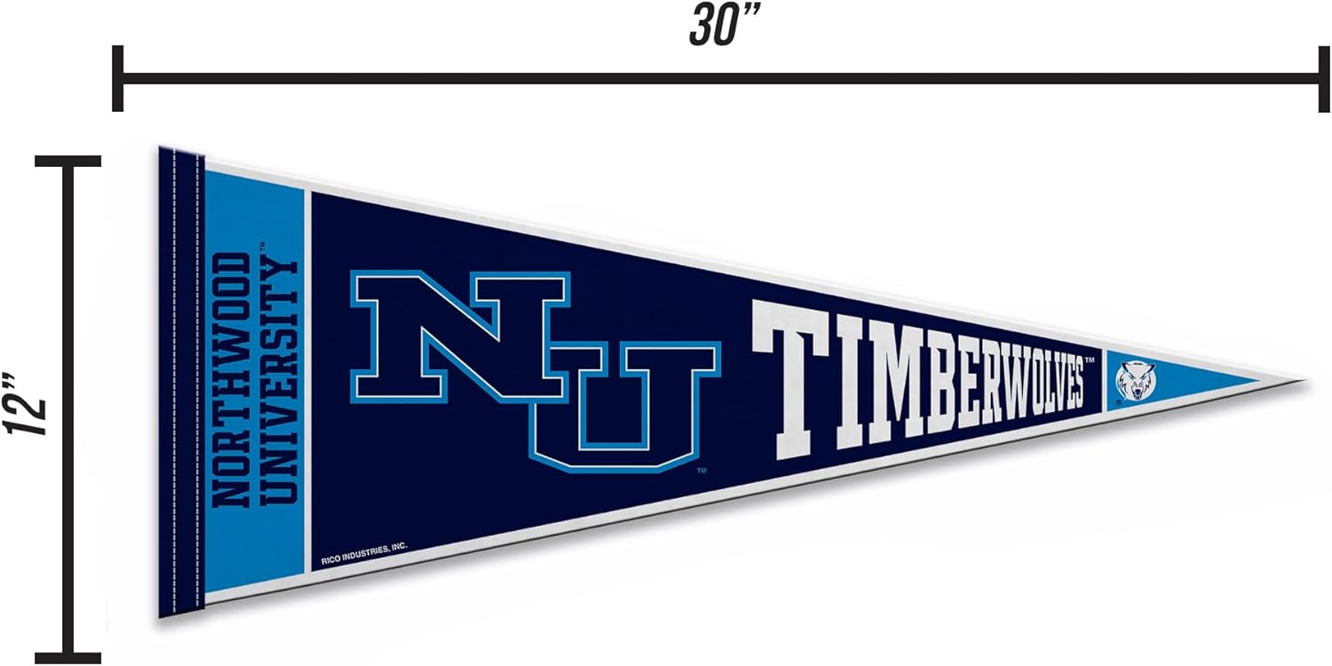 Rico Industries NCAA Northwood Timberwolves 12" x 30" Felt Wall Décor Pennant - Great for Home/Bed Room/Man Cave Décor - Image 4