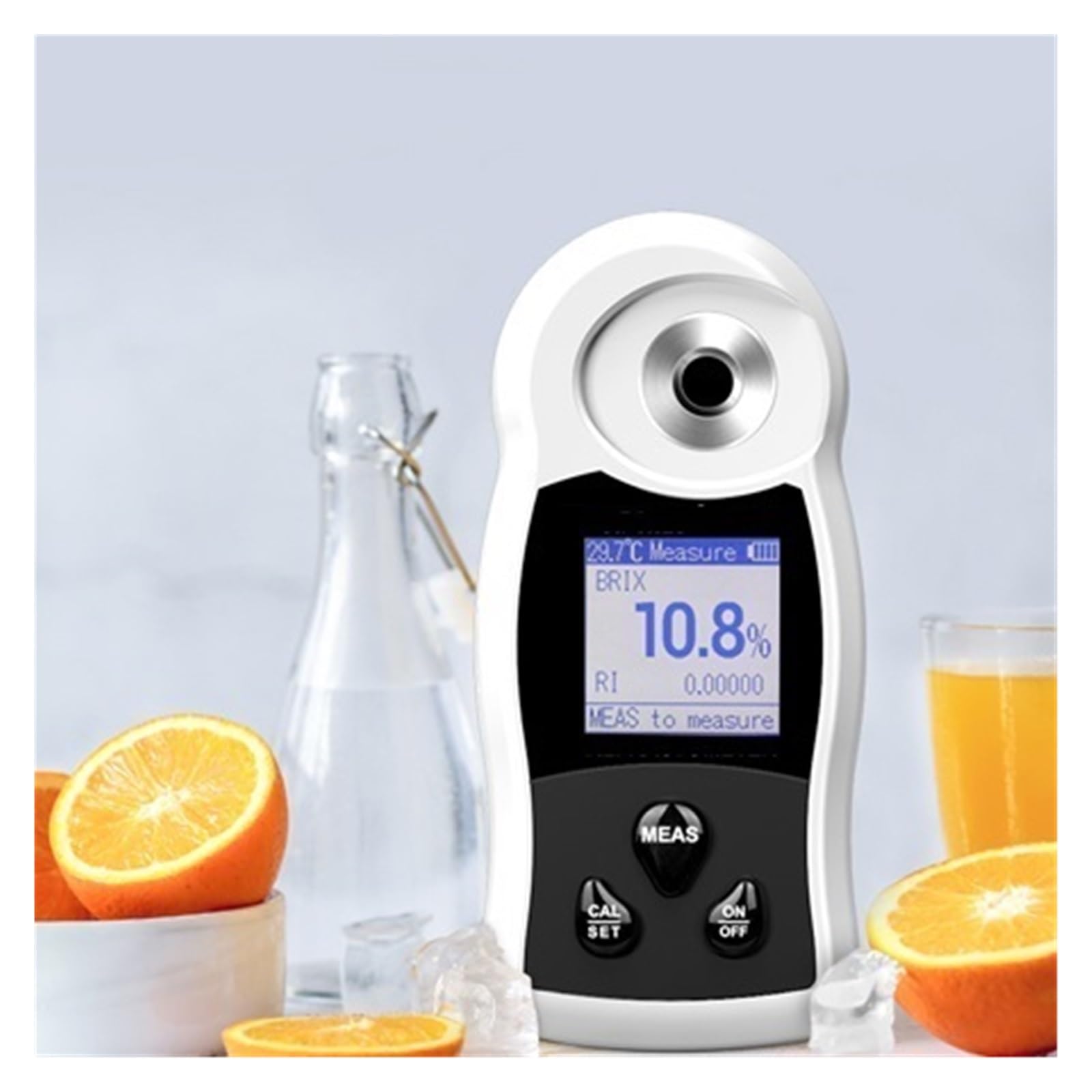 Refractómetro Digital Medidor De Azúcar LCD 0~55% Densímetro Sacarímetro For Probador Concentración Cerveza Vino Fruta Preciso Y FáCil De Usar