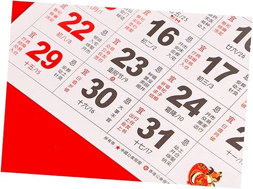 Miniatura 8 de LALAFINA 6 Pcs 2023 Wall Calendar 2023 Chinese New Year Calendar Calendarios De Adviento Feng Shui Decor Lucky Calendar Planner Calendar Chinese