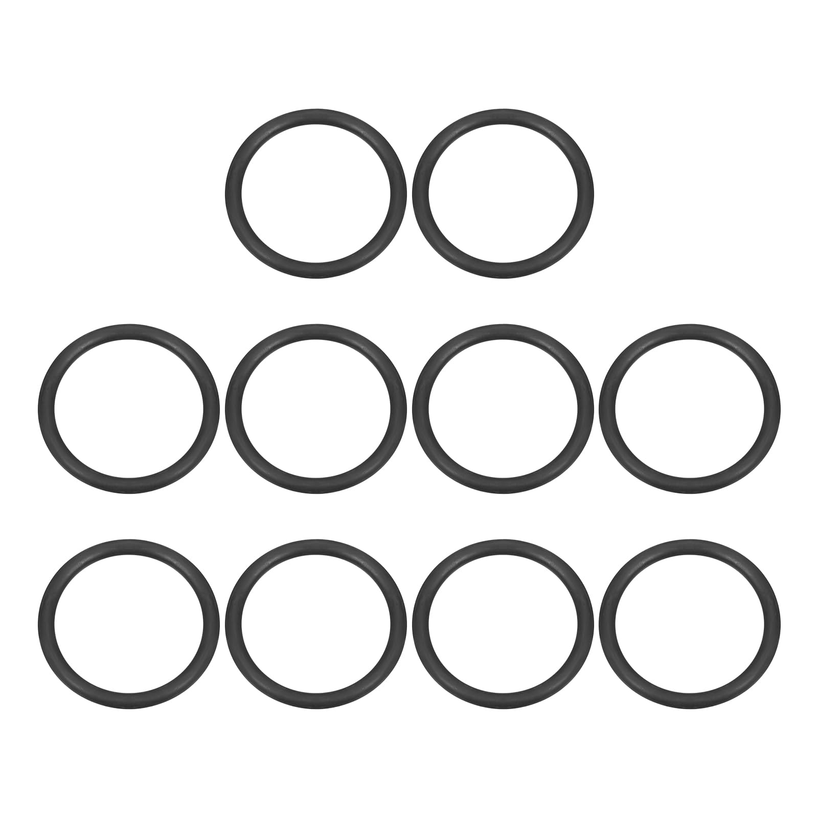 sourcing map 10Pcs AS-220 O-rings, EPDM O-Rings 1-3/8" ID, 3-5/32" OD, 1/8" Width Rubber Gasket Sealing Washers for Water Pipe Seals Water Connections Sinks (70 Durometer, Black)