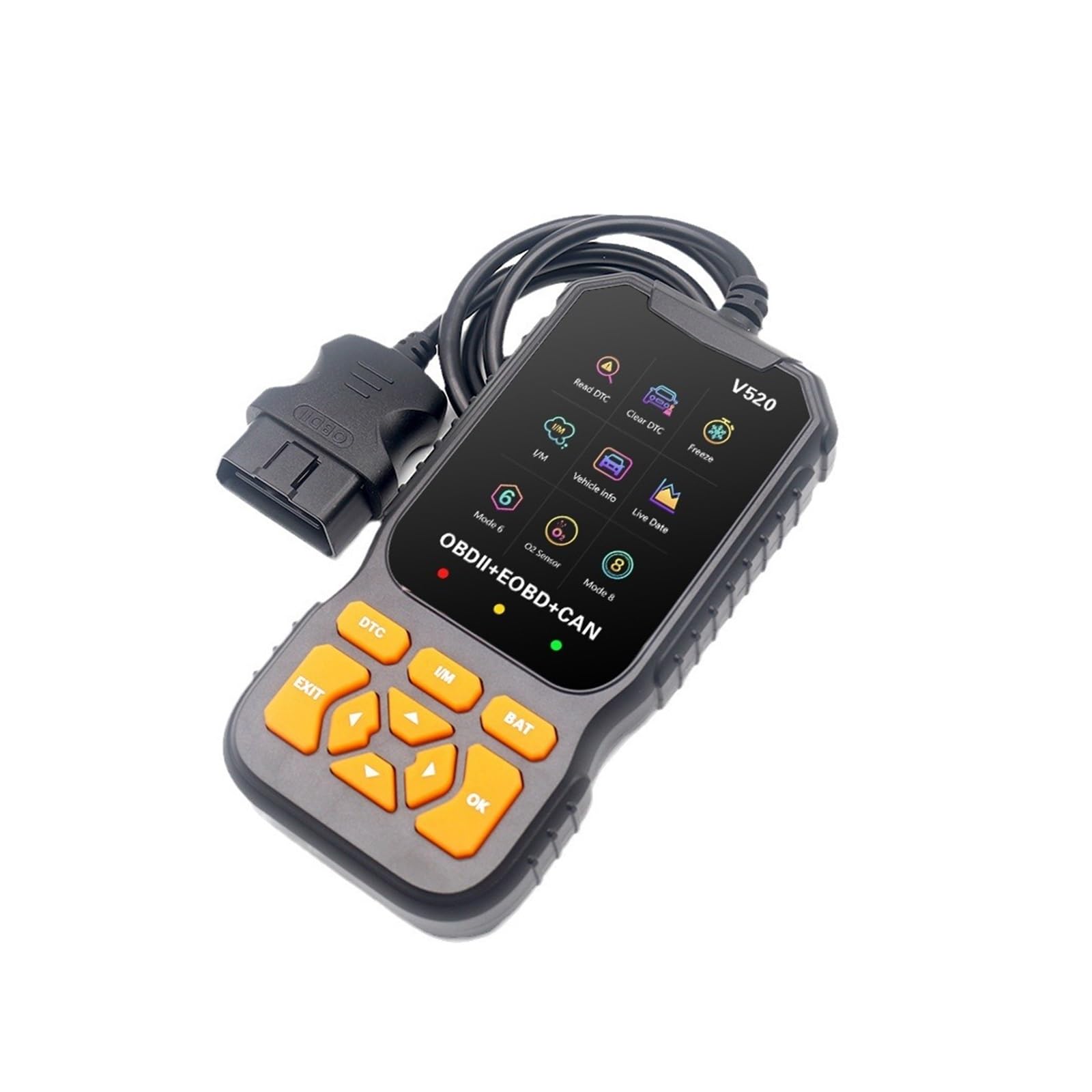 V520 Car Full OBD2/EOBD Scanner Sprawdź system silnika samochodowego Narzędzia diagnostyczne samochodowe Profesjonalny czytnik kodów samochodowych