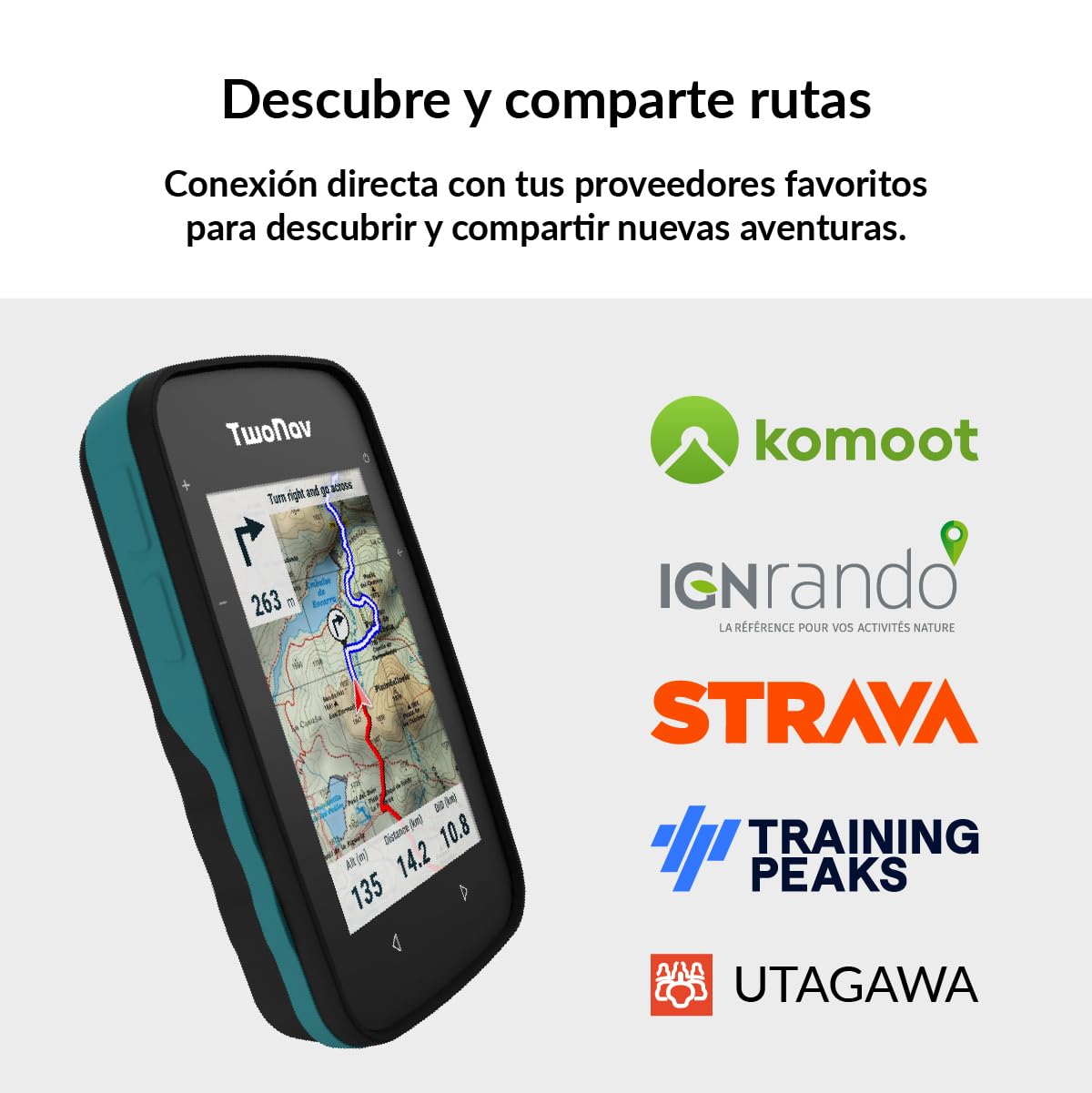TwoNav Cross Plus (64 GB) + Mapa Completo España IGN Topo 1:25.000 Instalado, GPS con Pantalla 3.2 Pulgadas para MTB, Ciclismo, Trekking o Senderismo