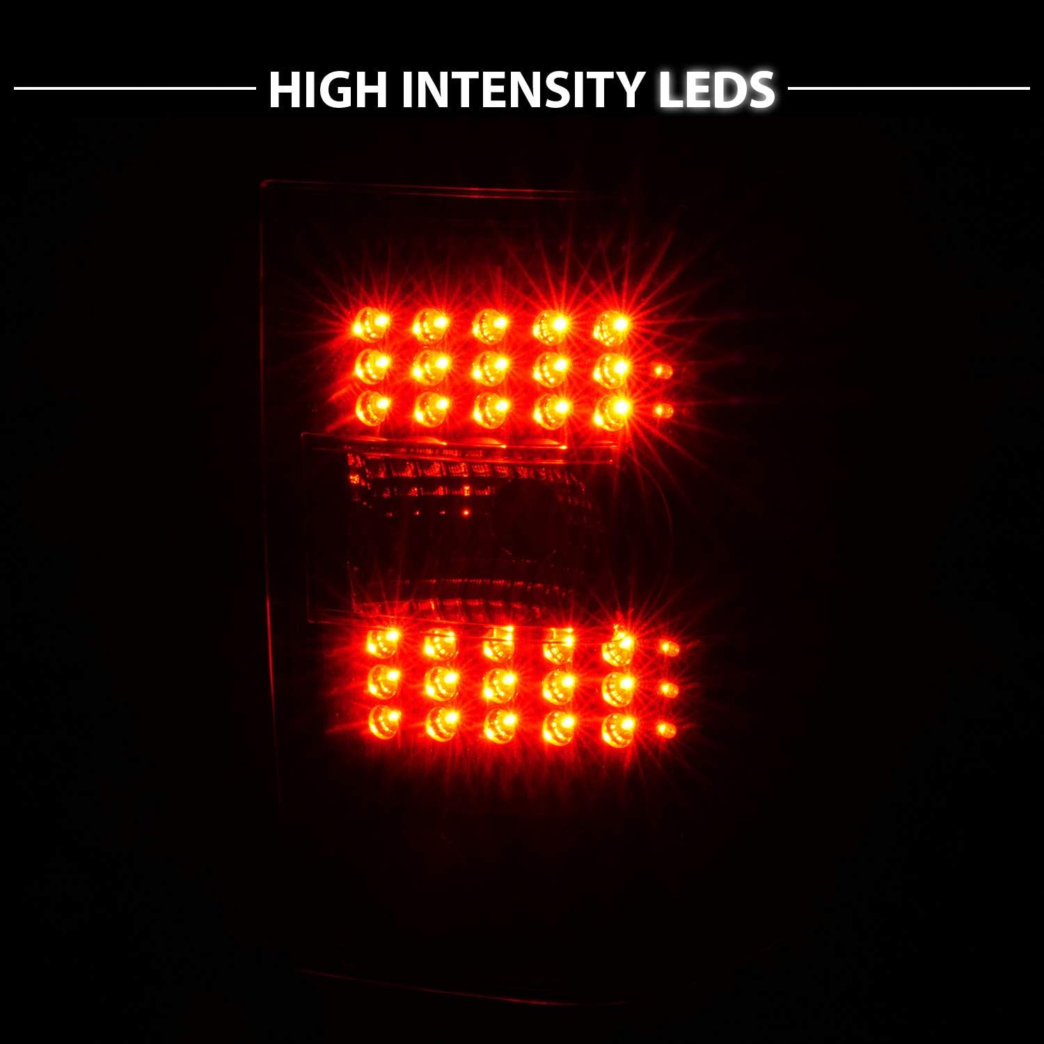AmeriLite Black LED Replacement Brake Tail Lights For 2001-2011 Ford Ranger - Passenger and Driver Side