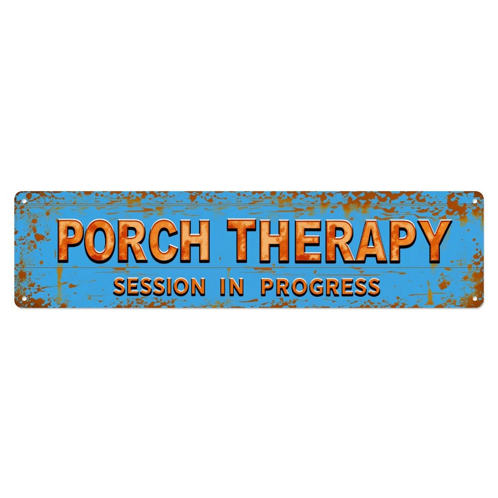 Porch Therapy Session In Progress_1 Tin Sign Vintage Metal Poster Retro Bar, Home, Man Cave, Kitchen, Laundry Room Wall Art Decor Gift 4x16 Inch