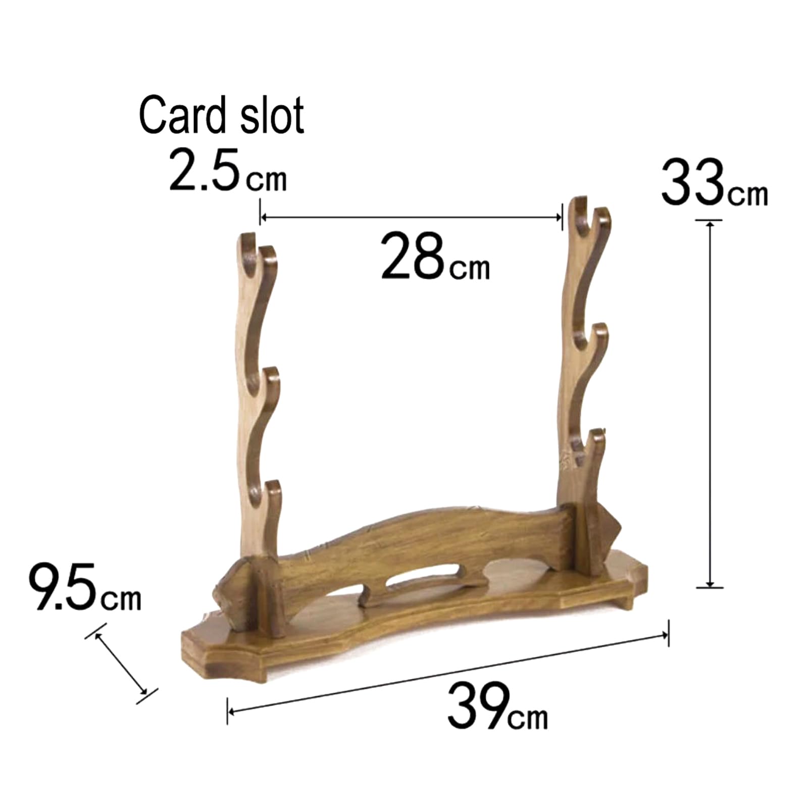 Soporte para Espadas,Flautas,Reglas,decoración del hogar,katanas,Espadas samuráis,Hecho a Mano,fácil de Instalar,Duradero,Madera Maciza marrón (1-3 Niveles)