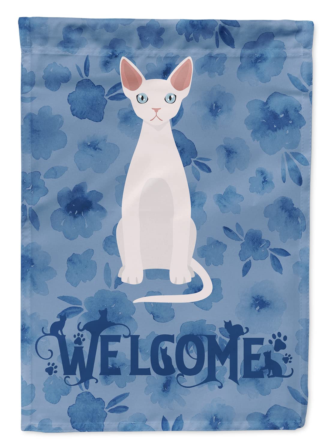 Drapeau chat Devon Rex grand format en toile résistante CK5029CHF