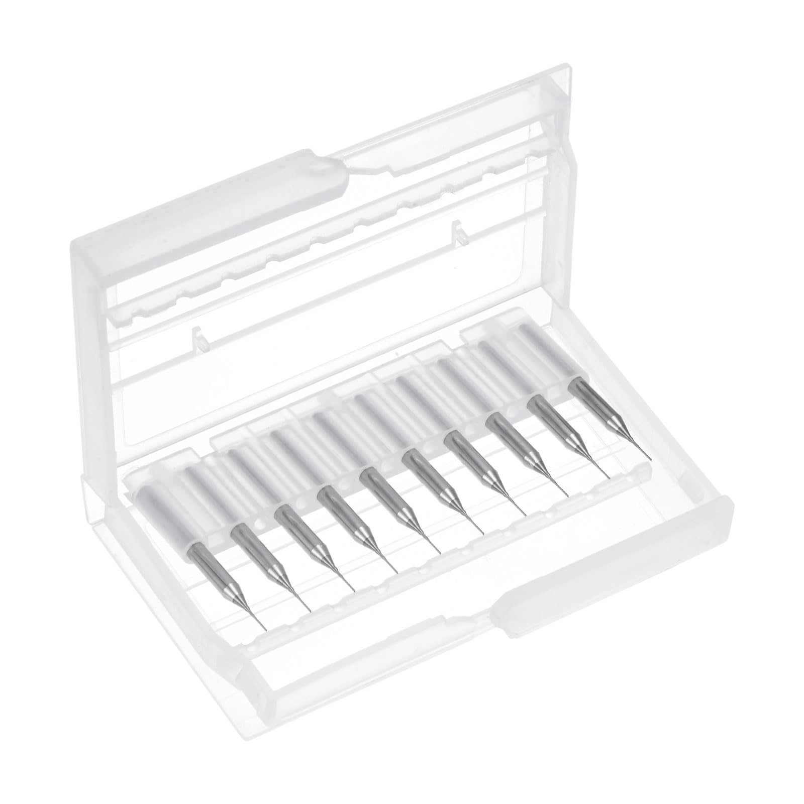 QUARKZMAN 10Pcs Fraises en Carbure de 0,4 mm pour Gravure et Fraisage CNC pour Machine PCB, Queue de 3,175 mm