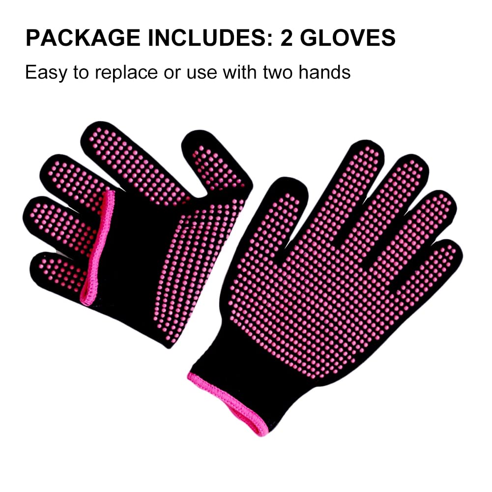 Gant de Coiffure,Gants de Cheveux Professionnels,Gants Thermiques de Salon,Pour Coiffure,Professionnel,Outils De Coiffure,Outils De Coiffure De Salon À Domicile,Pour fer à friser et fer à lisser