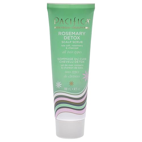 Pacifica Beauty Romero Detox - Exfoliante para el cuero cabelludo jojoba sal marina carbón tratamiento exfoliante suave para el cuero cabelludo