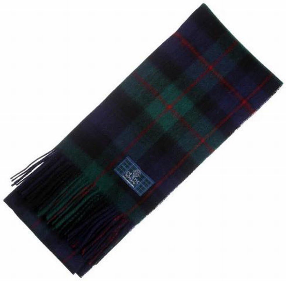 The Scotland Kilt Company Unisex 100% Scottish Wool Scarf Long Neck Shawl with Fringe - Various Clans