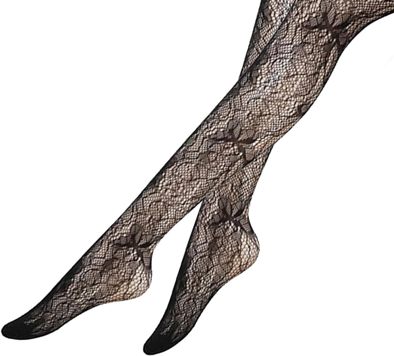 Ulalaza Nude Rhinestone Fishnet Tights Nylon Stockings Pattern Tights Pantyhose Plus Size For Women