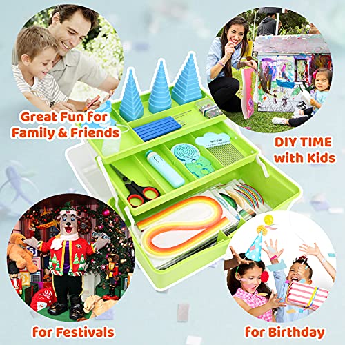 Joyplus Quilling Kits For Beginners With Manual, 24 Quilling Tools & Supplies With Durable Quilling Storage, Updated Paper Crimper Tool, Premium Quilling Husking Board & Electronic Quilling Pen-Green #TOP3