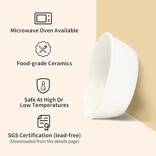 Miniatura 5 de FUKUMARU Cuencos elevados de cerámica para gatos platos de alimentación elevados inclinados de 15  juego de comedero de madera maciza para gatos y