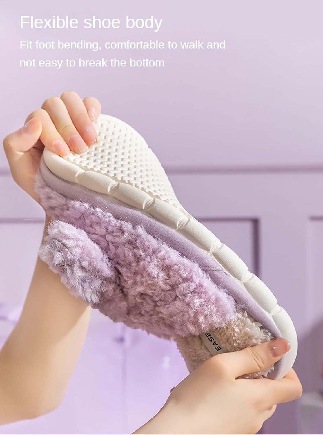 Thick Bottom Fluffy, Women's Winter, Autumn Couple Slippers - Cute indoor animal slippers with PVC sole and plush upper. Keep your feet warm and cozy! - Image 9