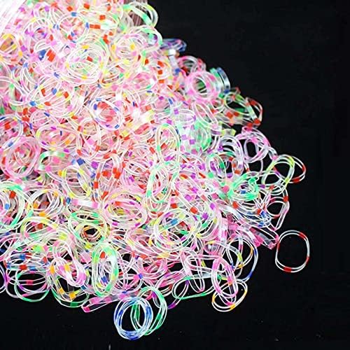 2000 pcs Mini Colorful Elastic Hair Bands, Rubber Hair