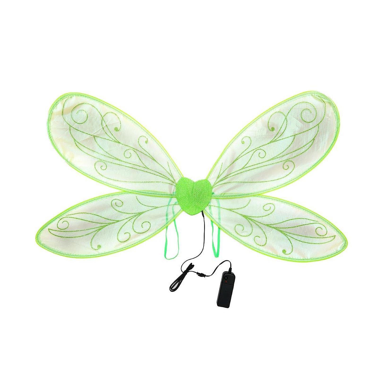 TISHITA Light Up Engel Flügel Schmetterlingsflügel mit Licht für Frauen Mädchen Flügel Kostüm Accessoire für Cosplay Bequemes Leichtes Design für Bühn, Blau