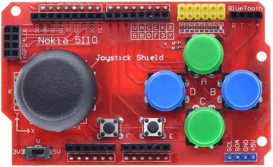 Image of IDUINO Gamepad Joystick Shield for Compatible With Arduino Expansion Board Analog Keyboard and Mouse Function