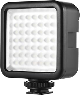 W49 Mini Interlock Camera LED Panel Light Dimmable Camcorder Video with Shoe Mount Adapter for A7 DSLR