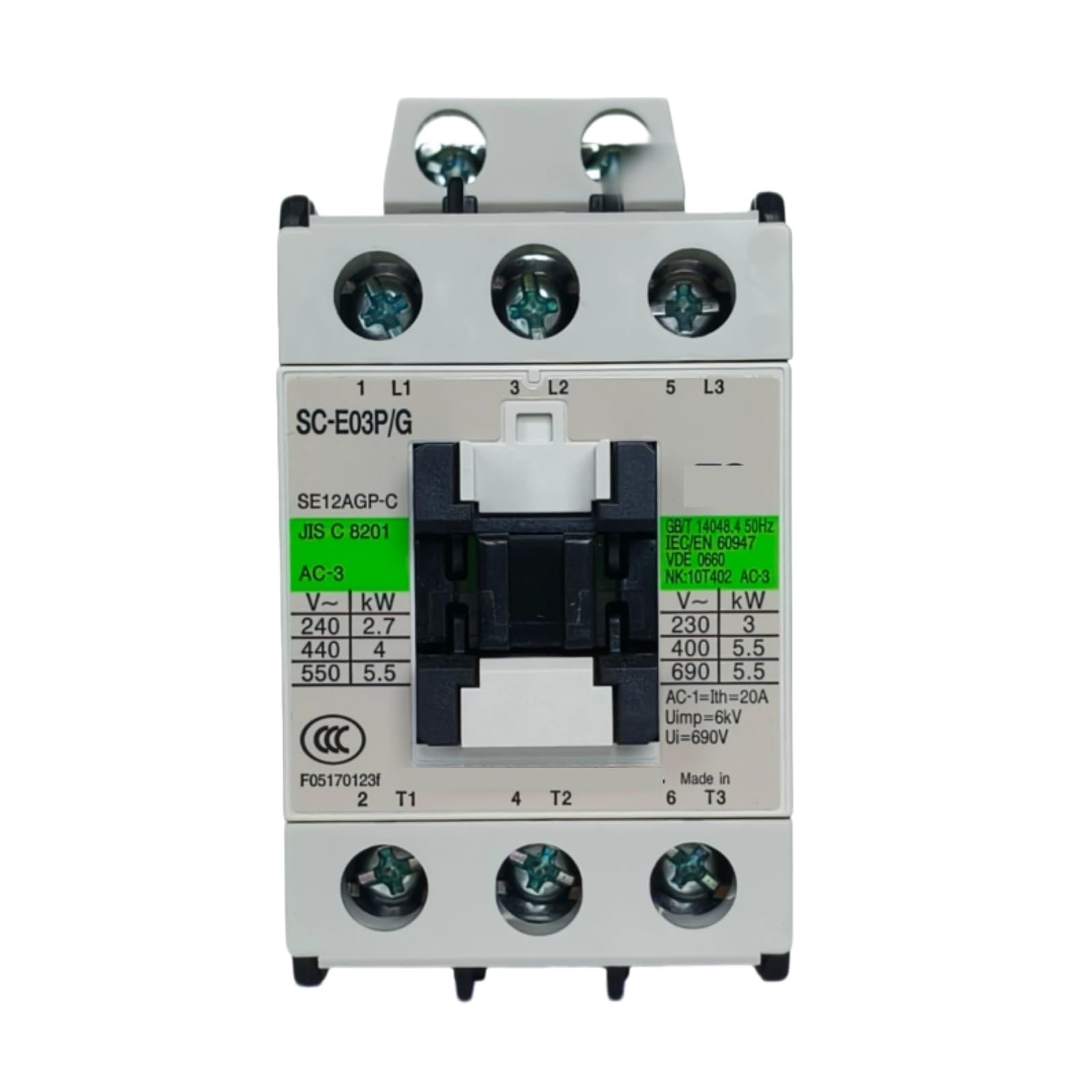 HKEJSJWA Contactors SC-E03P/G, DC24V DC48V DC110V DC220V Electromagnetic Contactor(DC110V)