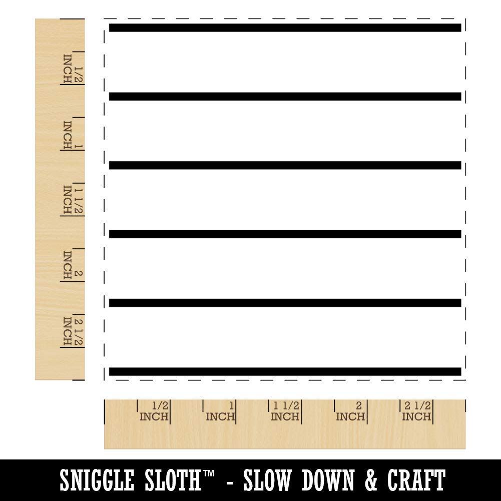 Lines List Journaling Page Things to Do Square Rubber Stamp for Stamping Crafting - 2.75in Large