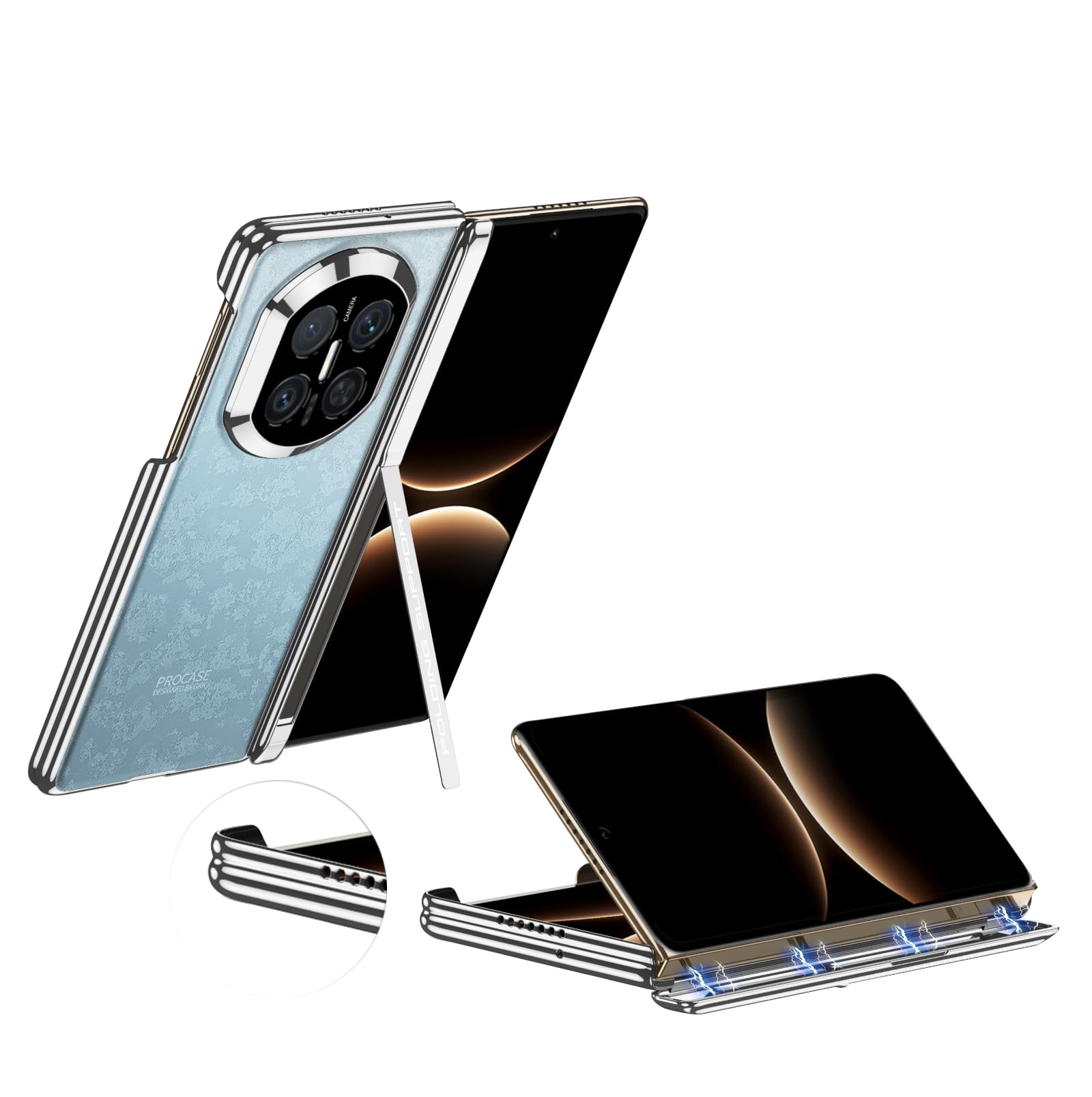 Coque rigide Mate X7 ZORSOME antichoc avec béquille pour protéger et charger sans câble - 8