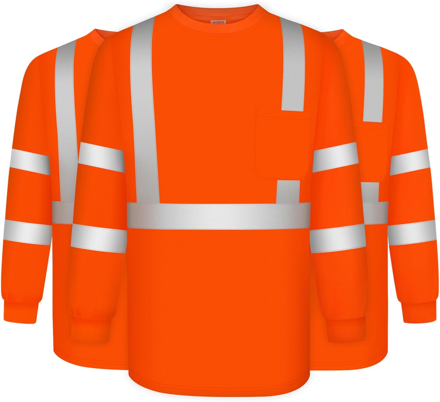 TCCFCCT Hi Vis Shirts for Men Class 3 Long Sleeve High Visibility Shirts for Men Women Construction Work, Surveyors, Meets Ansi, Yellow XL 3pcs