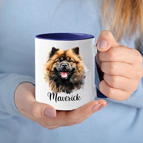 Vista 43 de Taza de café con nombre personalizado de pastor alemán, 11 15 onzas, taza de cerámica blanca de pastor alemán personalizado, regalos para hombres