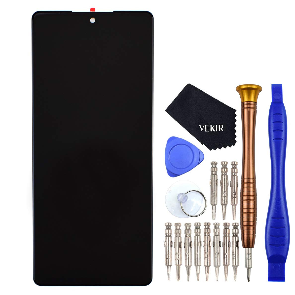 LMQ730TM Display LCD Touch Digitizer Glass Screen Repair Tool Kit replacement for LG Stylo 6 Black(NO Frame)