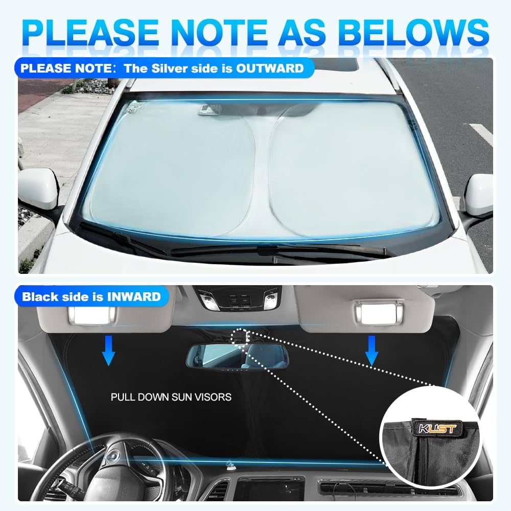 Amazon.com: KUST Windshield Sun Shade for 2015-2023 Dodge