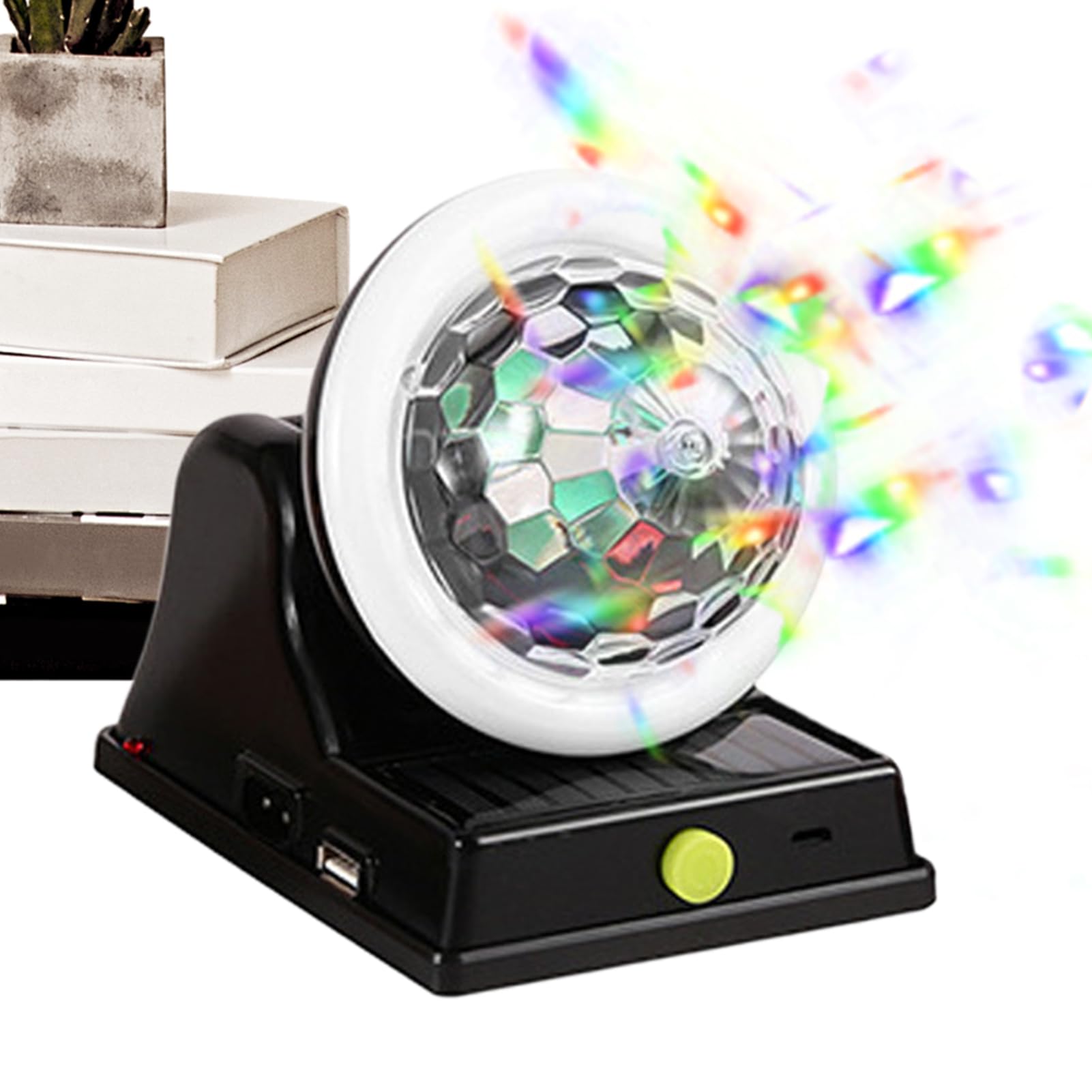 Lámpara de discoteca de carga solar – Ambiente de fase LED colorido para uso exterior interior | Iluminación de fiesta para ahorro de energía para jardín, patio, camping, fe
