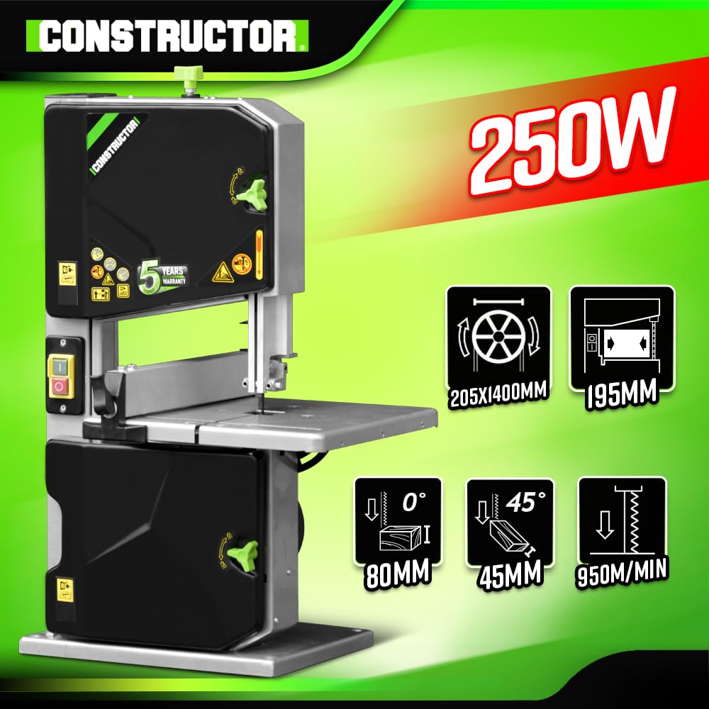 Scie à ruban 250W avec guide latéral - Constructor