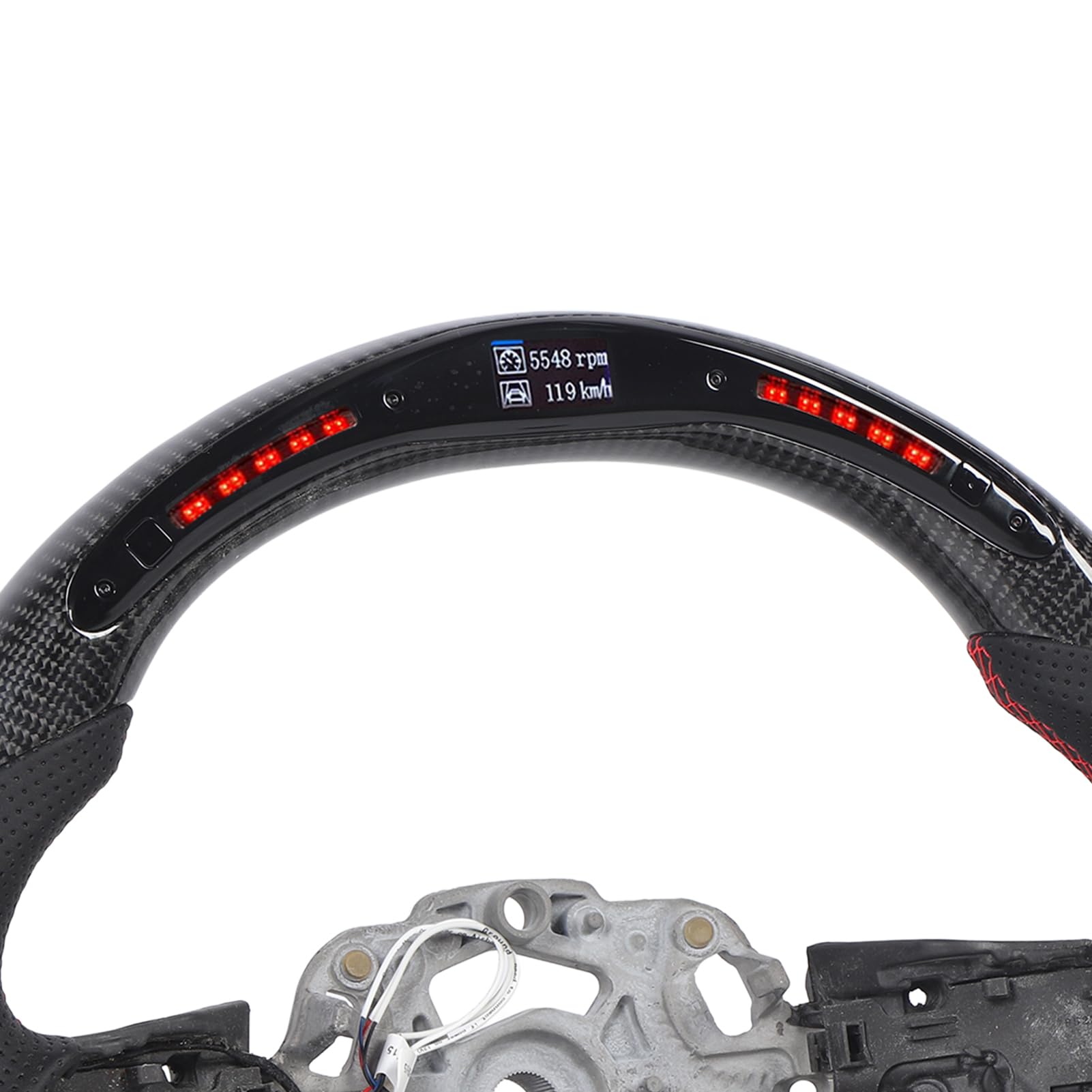 Flat Bottom D Type Racing LED Steering Wheel for S Clubman F54