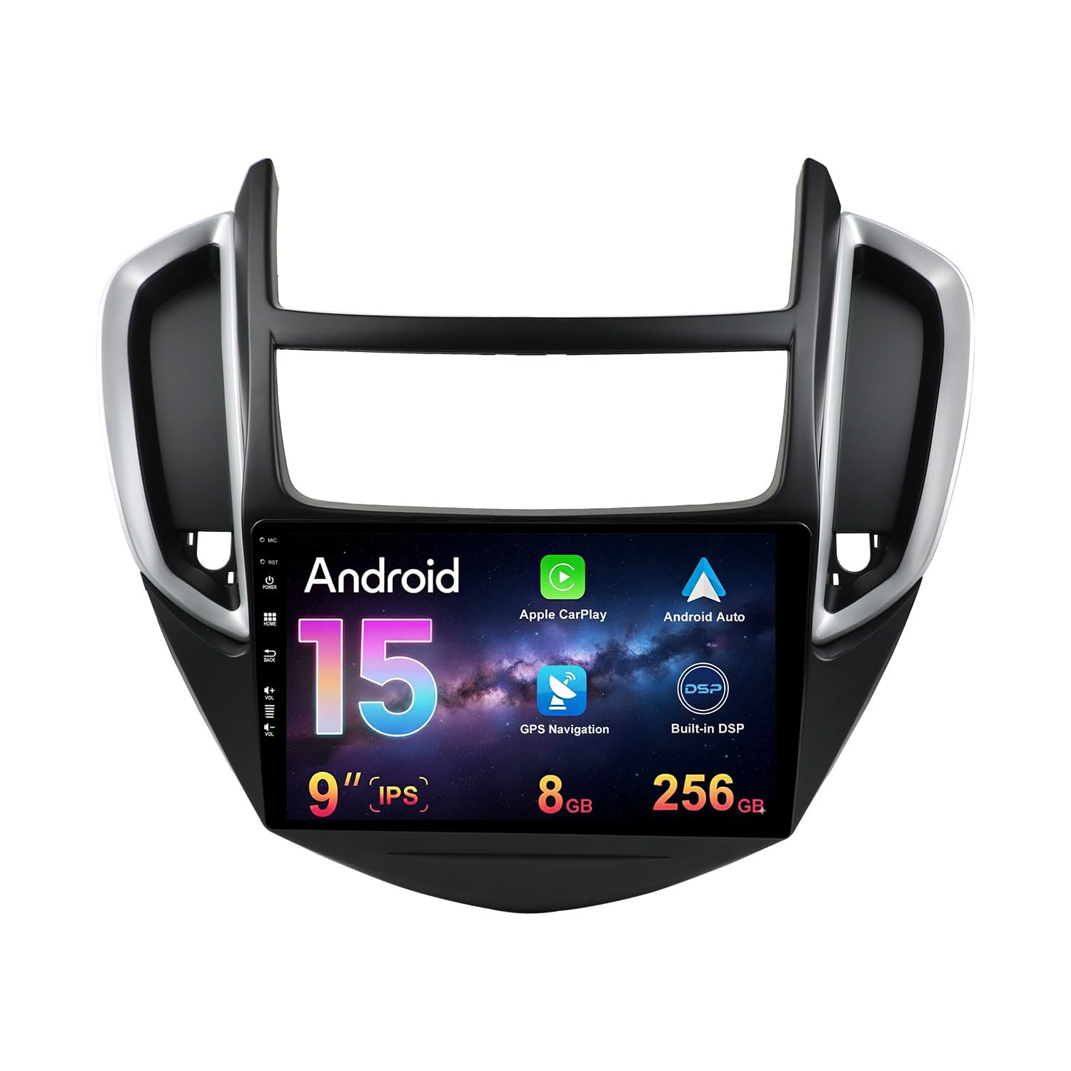 [8GB+256GB] Radio samochodowe 8 Core Android 15 dla Chevroleta Trax 2014-2016 - Bezprzewodowa gra CarPlay/Android Auto/DSP - Kamera + MIC - 9 cali IPS 2 Din - RDS BT Dab sterowanie kierownicą