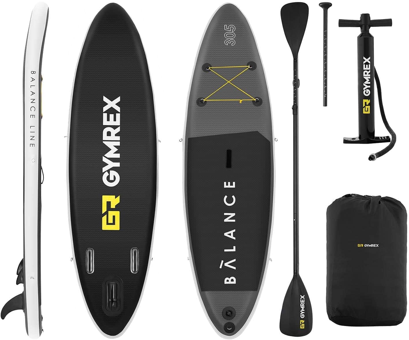 GR Gymrex Inflatable SUP Board Stand Up Paddle Board Lightweight