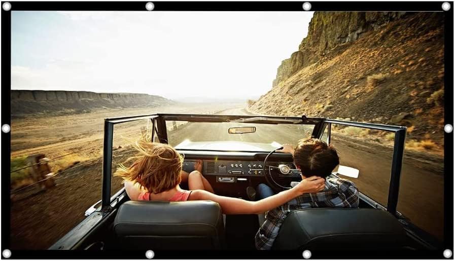 Image of 50 inch Inch Projector Screen Upgraded inch 4:3 HD Portable Eyelet Screen Premium Indoor Outdoor Anti-Crease Projection (40 inch Inch (W) x 30 inch Inch (H) - 50 inch Inch Diagonal)