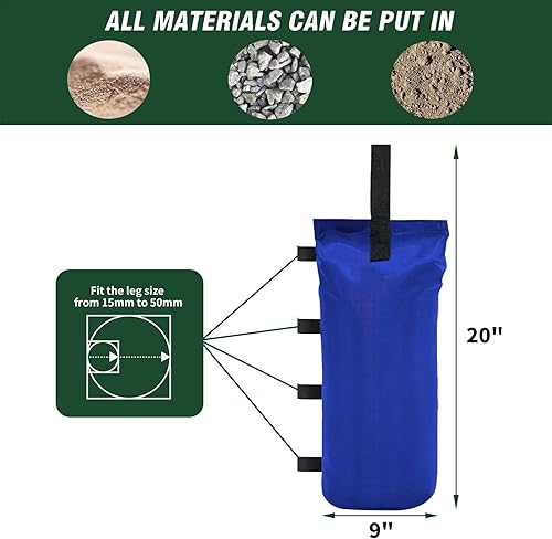 Miniatura 2 de Bolsas de peso para toldo (150 libras) para tienda de campaña desplegable, bolsas de arena para refugio solar al aire libre, toldo o sombrilla de